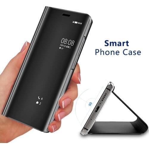 Luxury Electroplating Mirror Phone Case for HUAWEI Mate 10 9 Pro P20 P20Pro P10 P9 Plus Mate 8 7 Smart View Flip Stand Cover