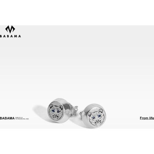 Babama co-opted Wilderness Snow Leopard Earrings 925 Silver New Earrings Cool Hipp Street Earrings