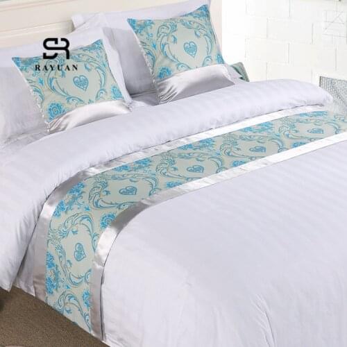 RAYUAN Splicing Silk Cotton Blanket Bedspread Bed Runner Throw Bedding Cover Single Queen King Bed Towel Home Hotel Decor