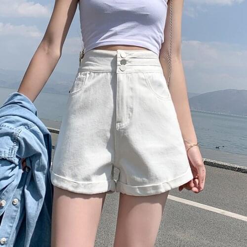 GUUZYUVIZ High Waist Mom Jeans Short Plus Size Jeans Woman Loose Casual Summer Straight Shorts Jeans Feminino Korean Denim