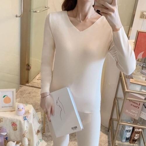 Womens Thermal Underwear Female Long Johns Winter Thermal Set Warm Clothes For Ladies Breathable Long Johns Seamless Body Suit