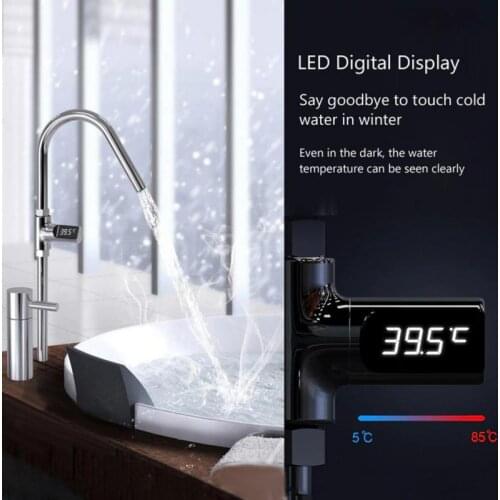 Water Thermometers With Digital LED Display For Pipes Shower Thermometer Self-generated Monitor Water Temperature