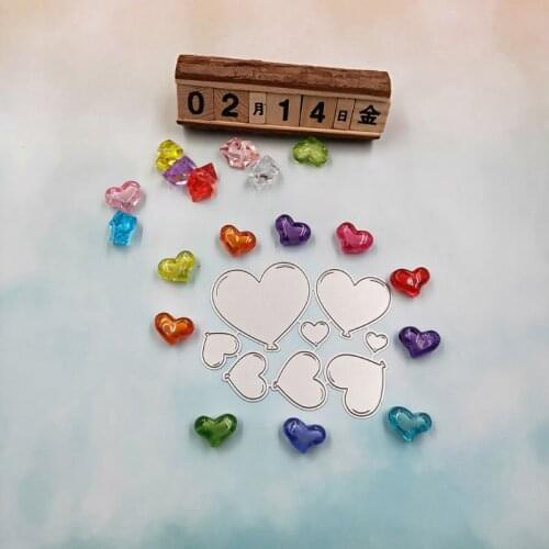 Carbon Steel Cartoon Hearts Cutting Die Embossing Stencil Template Mold DIY Paper Art Handcraft Scrapbook Bookmark Card