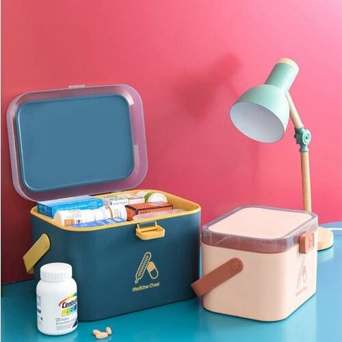 28x20x20cm Portable Storage Box First Aid Storage Box Large Capacity Sundries Clothes Square Storage Tools