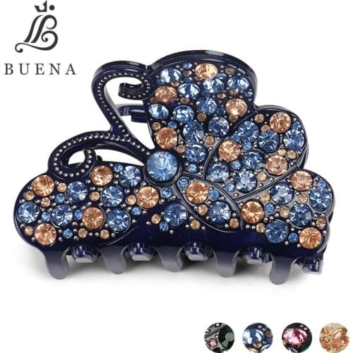 Korean Version of The Creative New Hair Clip Acrylic Full Diamond Small Butterfly Clip Hair Clip Large Ponytail Clip