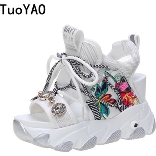 Women Platform Sandals Chunky Wedges Shoes For Woman 2021 Designers Brand Sports Casual Fashion 6cm High Gladiator Sandal Summer