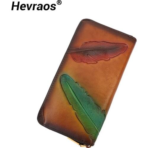 Genuine Leather Women Long Purse Female Clutch Luxury Brand Design Wallets Coin Pocket for Cell Phone Card Holder Wallet Ladies