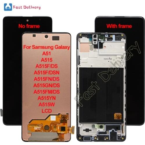 6.5" OLED For Samsung Galaxy A51 A515 A515F A515FN A515GN A515FM A515YN A515W LCD Display Touch Panel Screen Digitizer Assembly