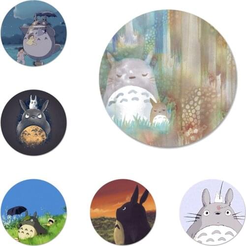 58mm Totoro Spirited Away Ghibli Miyazaki Icons Pins Badge Decoration Brooches Metal Badges For Clothes Backpack Decoration