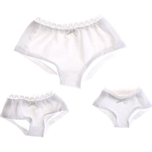 1Pcs Pure White Underwear Briefs For BJD SD Dollfie Dolls Clothes S/M/L Size For 1/3 1/4 1/6 Solid Doll