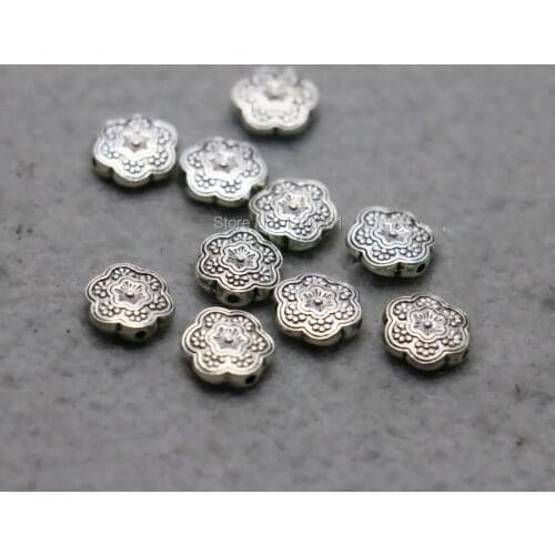 10PCS Hot Flowers Spacers Alloy components Findings Fittings for Accessory Jewelry Making Design Machining metal parts DIY 10mm