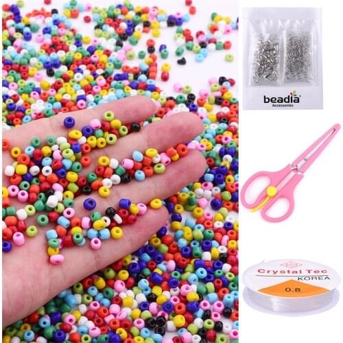 2 3 4mm Czech Glass Beads Crystal Charm Loose Seed Beads For DIY Earrings Necklace Jewelry Making Findings 12mm Lobster Clasps