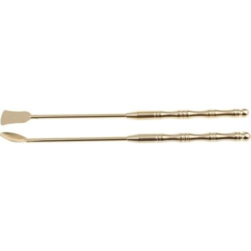 2 Pieces Copper Incense Tools Spoon and Shovel for Incense Burner Yoga