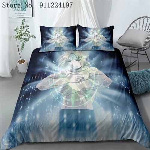 Alchemy Of Steel 3d Printing Bedspread Japanese Anime Duvet Cover Twin Full Queen King Size Comforter Bedding Set For Boys Girls