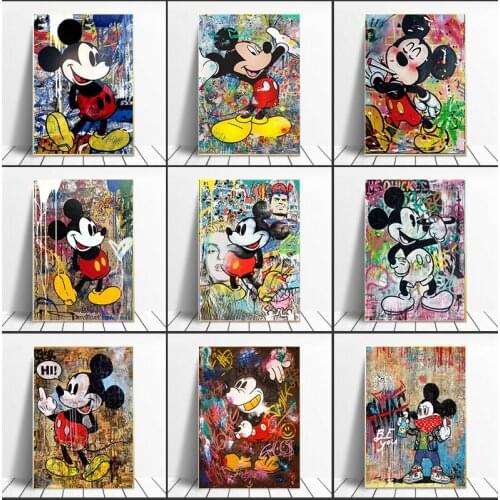 Full Diamond Embroidery Disney Mickey and Minnie Mouse Diamond Painting DIY Diamond Mosaic Cross Stitch Kits for Home Decoration