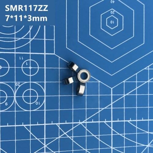 Free Shipping high quality SMR117ZZ (10PCS) 7*11*3 mm Stainless Steel Miniature SMR117 ZZ Ball Bearings SMR117-ZZ
