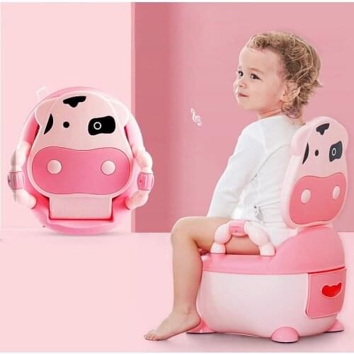 Children Baby Potty Training Cows Boy Girl Portable Toilet Seat Infant Potty Toilet Pot