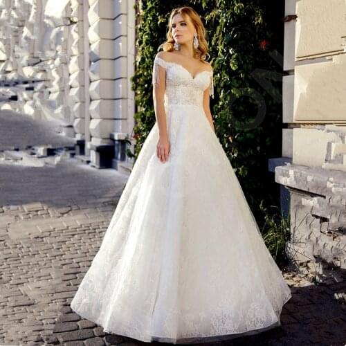 Elegant Sweetheart Neck Lace Beads Wedding Dresses 2021 Sexy Open Back Cap Sleeve Wedding Bridal Gowns Vestido de Noiva