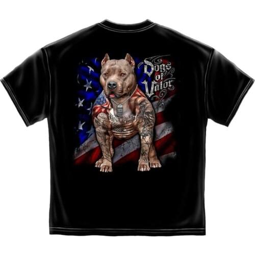 Military Dogs of Valor Service T-Shirt American Flag Defend Pit Bull 2019 New Arrival Summer Fashion 100% Cotton Design T Shirt