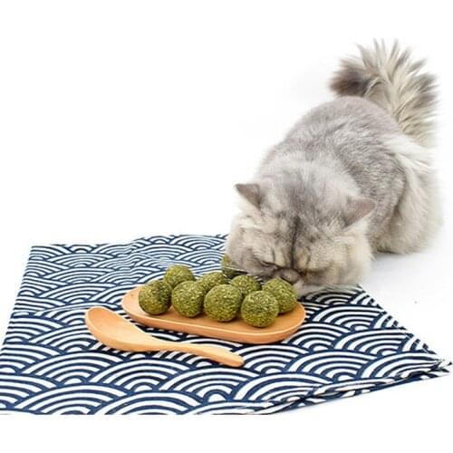 Pet Catnip Toys Edible Catnip Ball Safety Healthy Cat Mint Cats Home Chasing Game Toy Products Clean Teeth The Stomach