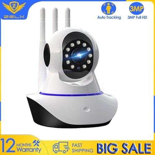 3MP Security IP Camera WiFi CCTV Smart home Mini Indoor 1080P Video Surveillance Camera Baby Monitor Two Way Audio Night Vision