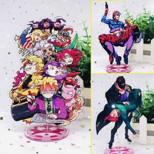 JOJOS Bizarre Adventure Acrylic Stand Model Toys Anime Laser Figure Action Desk Decoration Toy