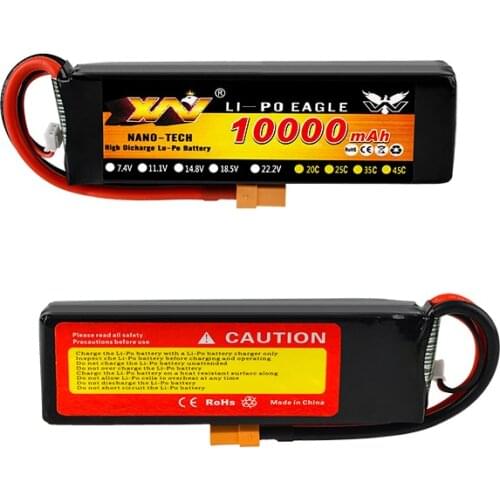 RC Car Lipo Battery 2S 3S 7.4V / 11.1V 10000mah 35C Max 70C XT90 / XT60/ T Plug For Rc Airplane Rc Car RC Truck