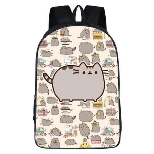 Lovely Children Schoolbag Pusheen Cat Rucksacks Backpack for Teenagers Girls Student School Travel Shoulder Bag Mochila Escolar