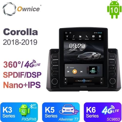 Ownice Android 10.0 Car Radio 2 Din for Toyota Corolla 2018 - 2019 GPS 2 Din Auto Audio System Stereo Player 4G LTE Tesla Style