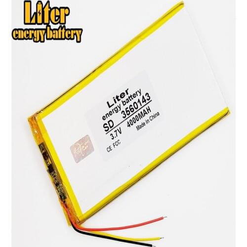 Tablet with built-in 3.7V,4000mAH,3560143 NTC Polymer lithium ion / Li-ion battery for tablet pc,,cell phone,speaker,power bank