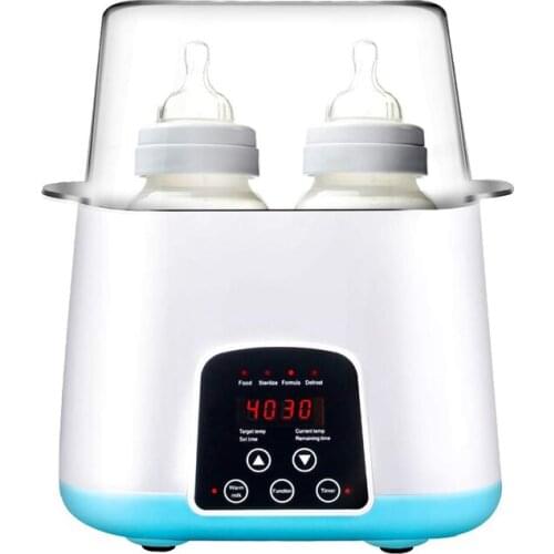 Baby Bottle Warmer, Bottle Steam Sterilizer 5-In-1 Smart thermostat Double Bottle Baby Food Heater for Breast Milk or formula