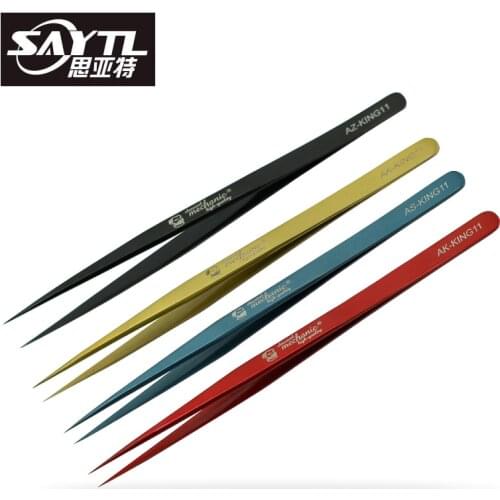 SAYTL Industrial High henacity Colorful Tweezer Clamp for PCB Motherboard IC Repair Tool hot sale