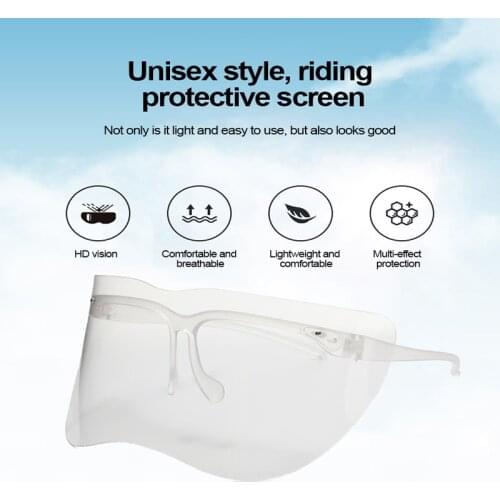 Transparent Goggles Half Face Shield Helmet Durable Protective Safety Mask Anti-fog PET Lens Glasses Goggles 5 Colors