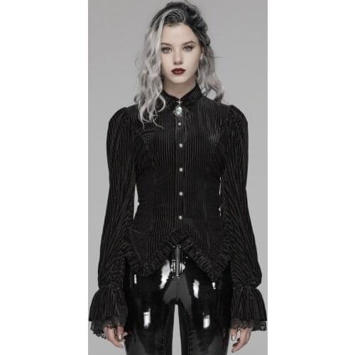 Женские рубашки в полоску PUNK RAVE China At AliExpress