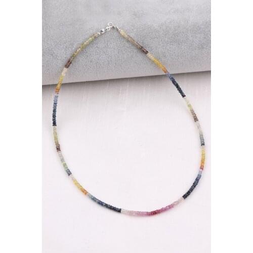 Multi Sapphire Natural Stone Necklace