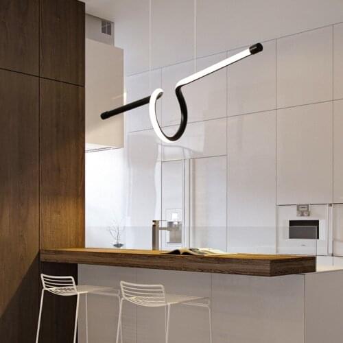 Blue Time Led Pendant Light For Home Modern Ceiling Pendant Lamp Dining room Kitchen Living room Hanging Lamp Black&White WF1028