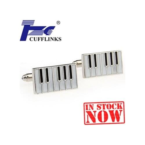 Siver Piano Keyboard Cufflink Cuff Link 2 Pairs Free Shipping Promotion