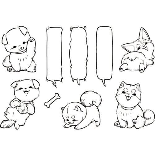 Dog stamp Clear Stamp for Scrapbooking Transparent Silicone Rubber DIY Photo Album Decor A344