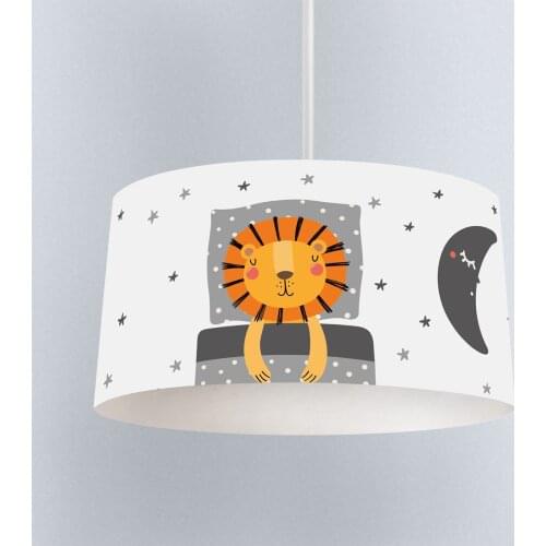 Lamp For Kids Bedrooms Light Chandelier for Living Room Childrens Room Sleeping Lions Dark Blue Model 109