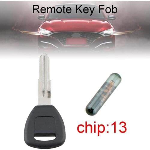 Universal Balck Uncut Blade Blank Car Key Ignition with 13 Transponder Chip HD106-PT Fit for Honda Acura