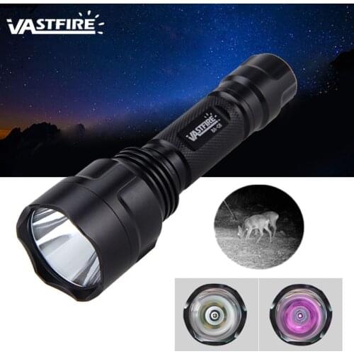VASTFIRE C8 5W IR Hunting Flashlight Tactical 850nm 940nm Night Vision Red Night Vision Remote Control Weapon Gun Light 1MODE