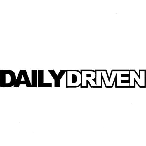 16*1.9CM DAILY DRIVEN Creative Wordart Decal Car Motorcycle Body Vinyl Car Sticker Accessories Black/Silver C9-0062