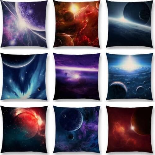 Mysterious Universe Vast Outer Space Beautiful Planets Fantasy Galaxy Stars Cushion Cover Car Home Decor Sofa Throw Pillow Case