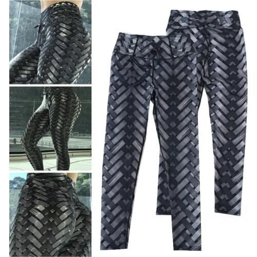 Printing Women Yoga Pants Sport Leggings Push Up Tights Gym Exercise High Waist Fitness Running Athletic Trousers Indoor Sports