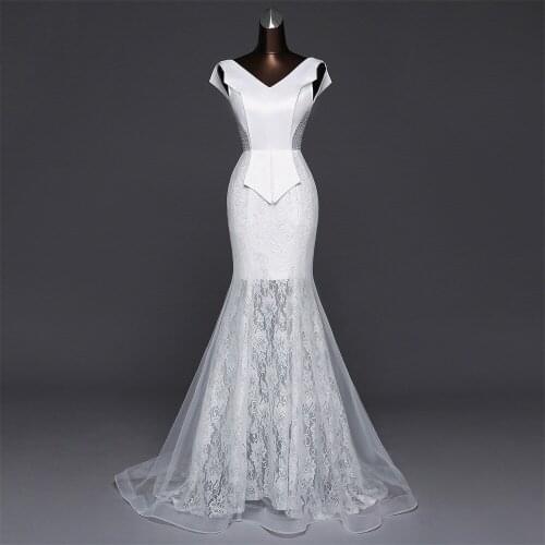New elegant mermaid wedding dress backless personality vestido de noiva robe mariee casamento gelinlik bride gowns