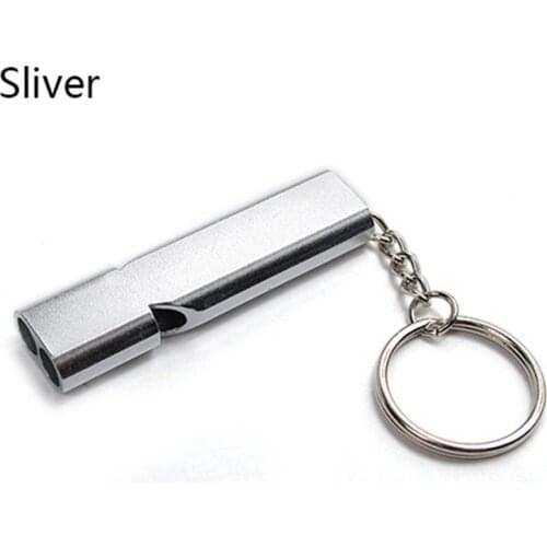 1/2Pcs Emergency Metal Survival Whistle Super Loud 120dB Outdoor Camping Hiking Survival Whistle High Decibel Golden/Silver