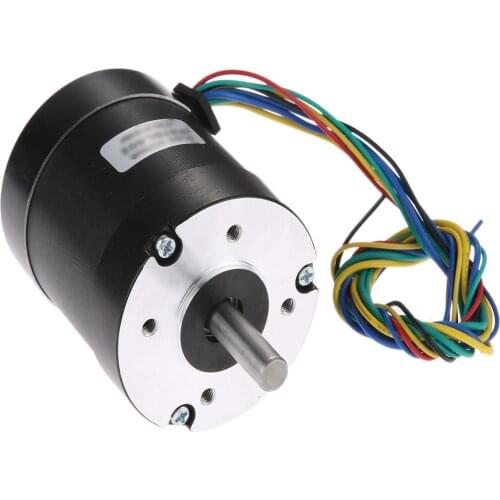 1pc Brushless DC Motor 3 Phase 8mm Round Shaft 57*57*45mm 0.055N.m 4000RPM BLDC Motor For 3D printer 57mm 36V 23W DIY Design