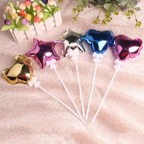 10cm Mini Foil Balloon Aluminium Heart Pentagram Balloons New Year Xmas Cake Topper Ornament Kids Birthday Toy Gifts Party Decor