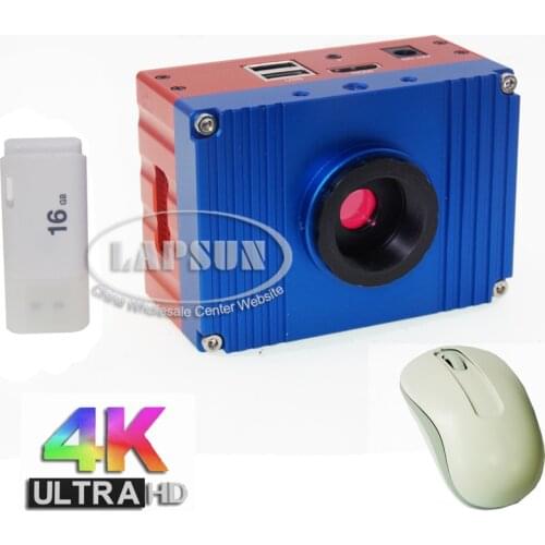 2020 4K / 1080P Ultra HD 60FPS SONY 1/2" Sensor HDMI USB Digital Video Microscope C-Mount Camera with Measurement