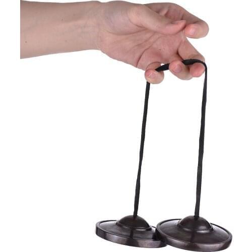 3-Inch Bronze Cymbal Bell Small Cymbal Brass Chime Musical Instrument for Tibetan Buddhist Style Tingsha Meditation Calming Down